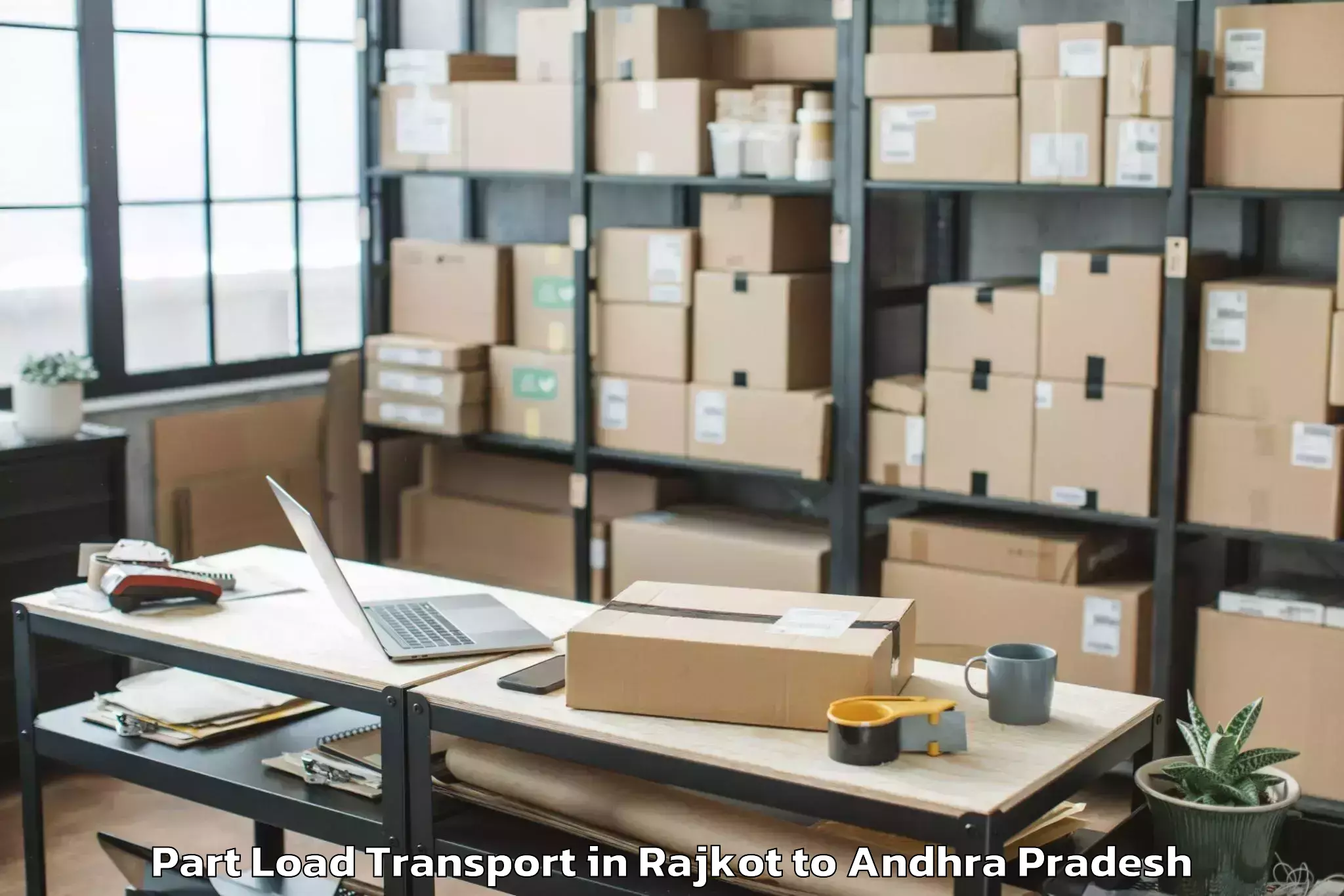 Discover Rajkot to Maddipadu Part Load Transport